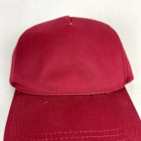 Vintage Red Snapback Hat Adult Outdoor Cap OC Blank Basic Custom Twill Cotton - Picture 3 of 7